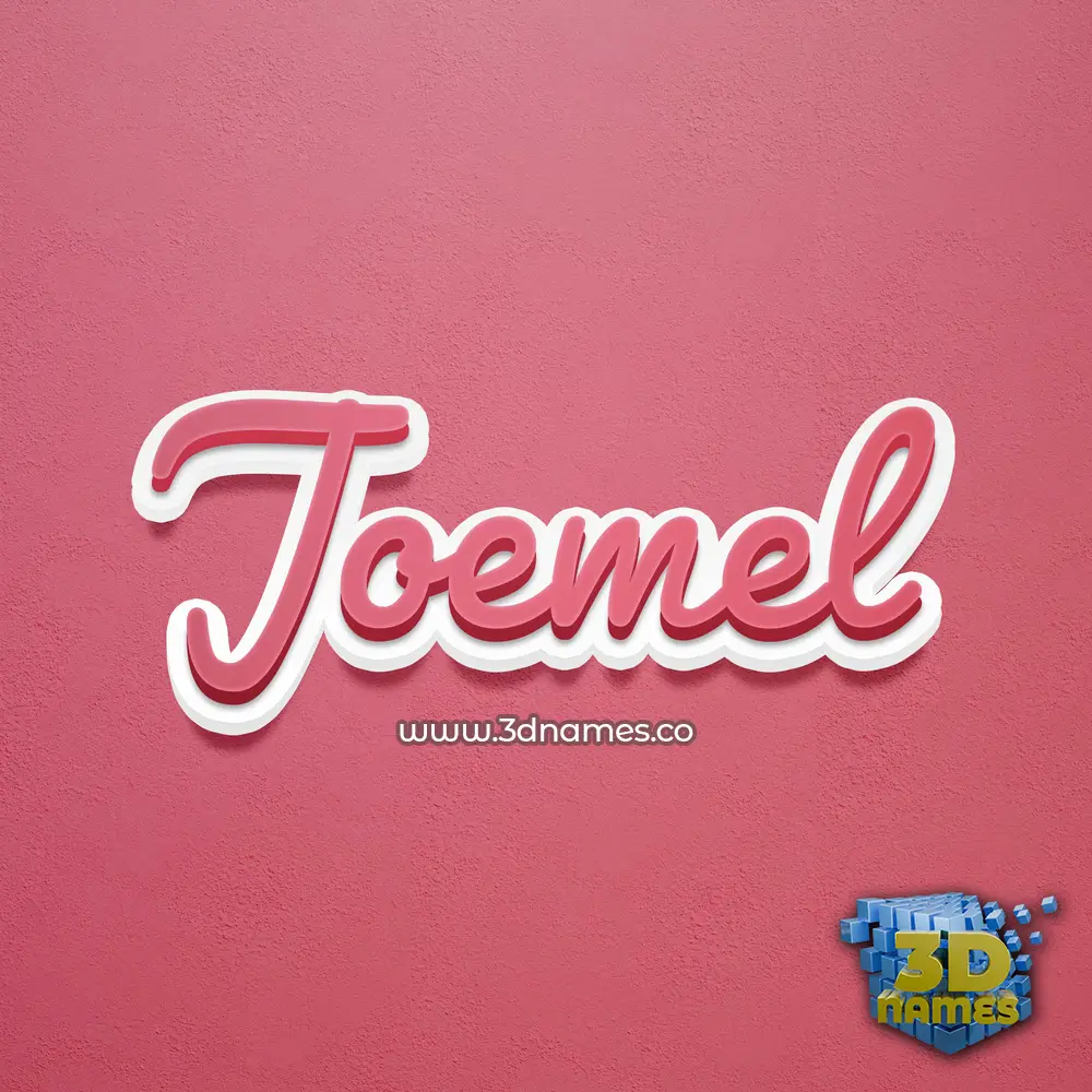 joemel in Red Scribble style - 3D name wallpaper