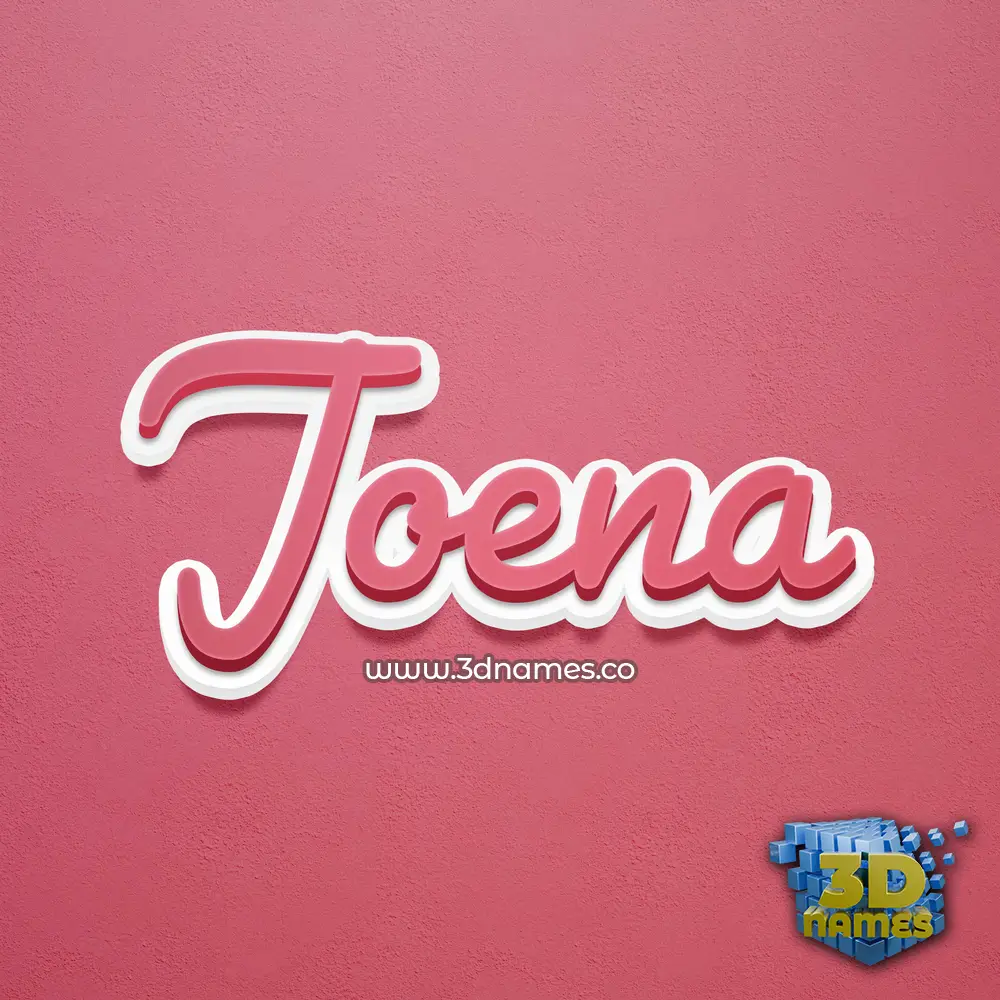 joena in Red Scribble style - 3D name wallpaper