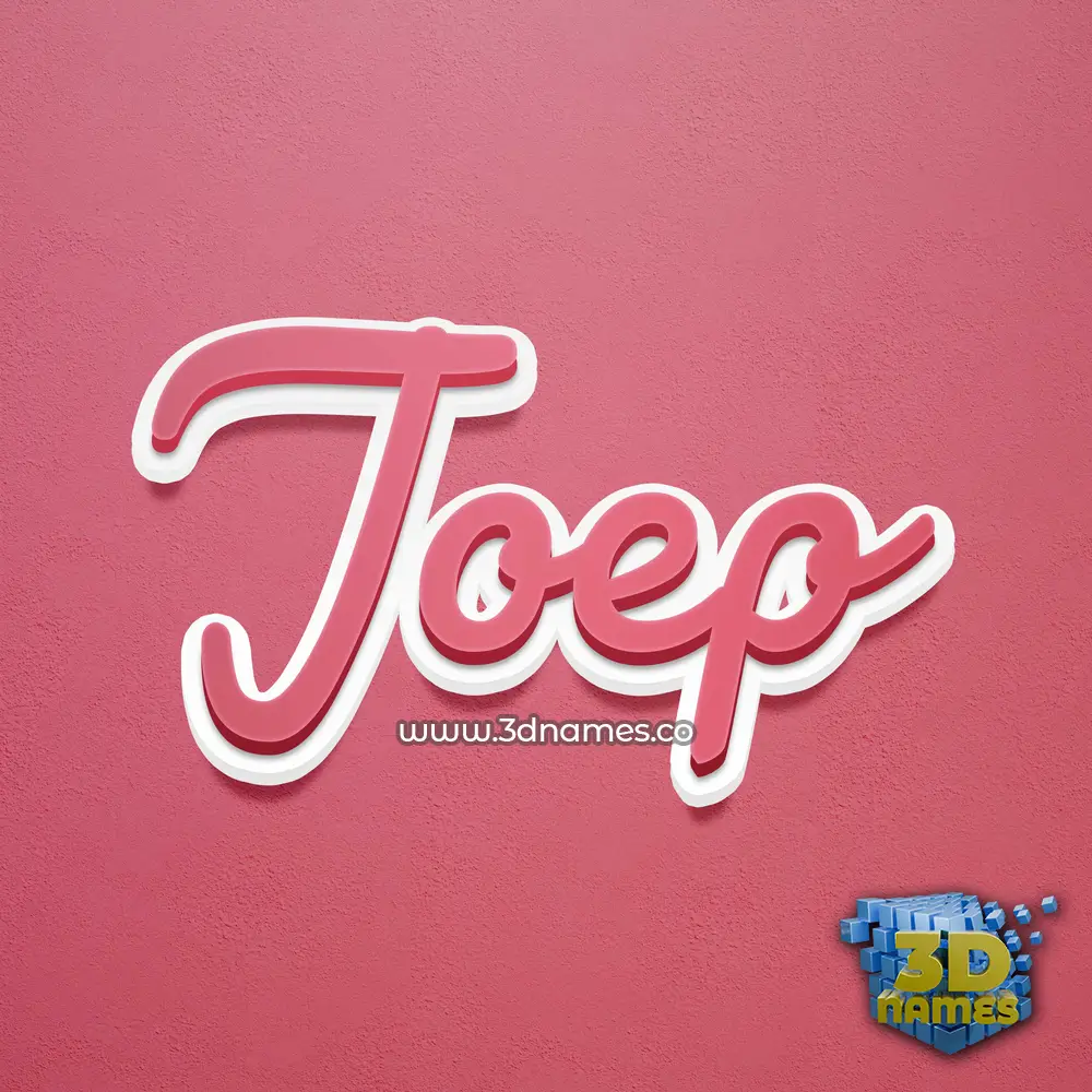 joep in Red Scribble style - 3D name wallpaper