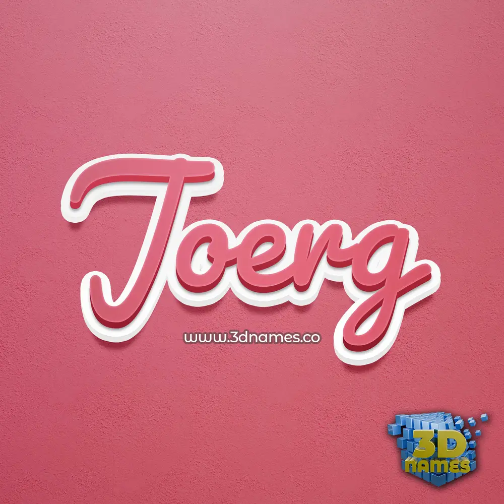 joerg in Red Scribble style - 3D name wallpaper