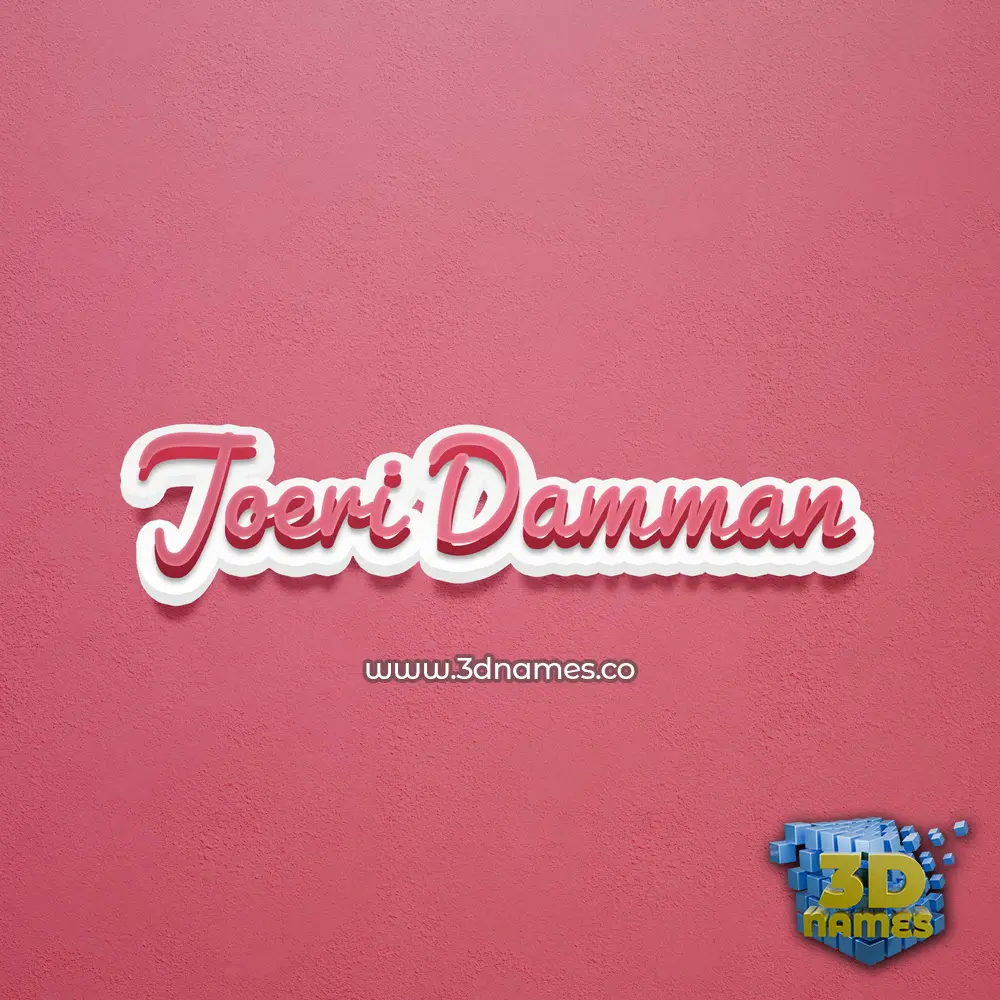 joeri damman in Red Scribble style - 3D name wallpaper