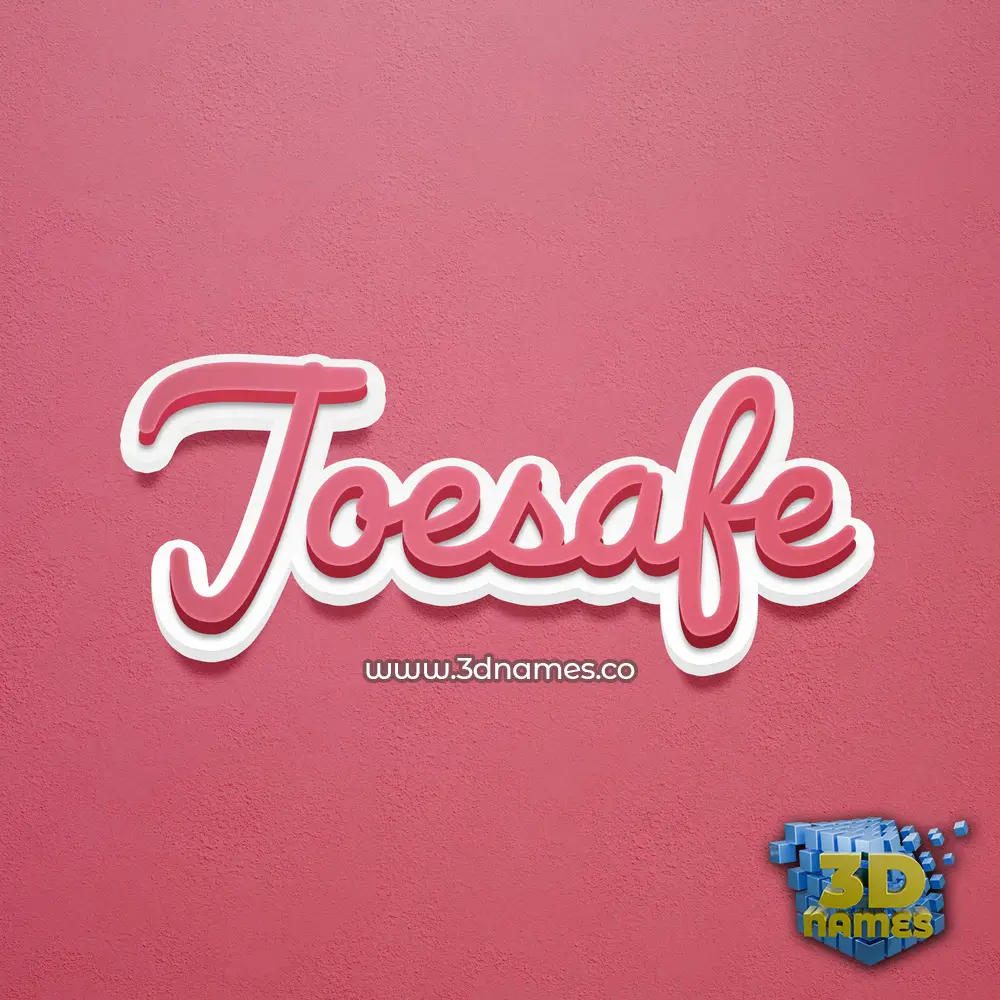 joesafe in Red Scribble style - 3D name wallpaper