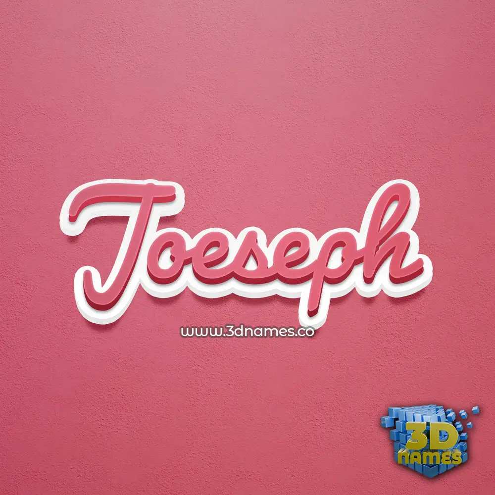 joeseph in Red Scribble style - 3D name wallpaper