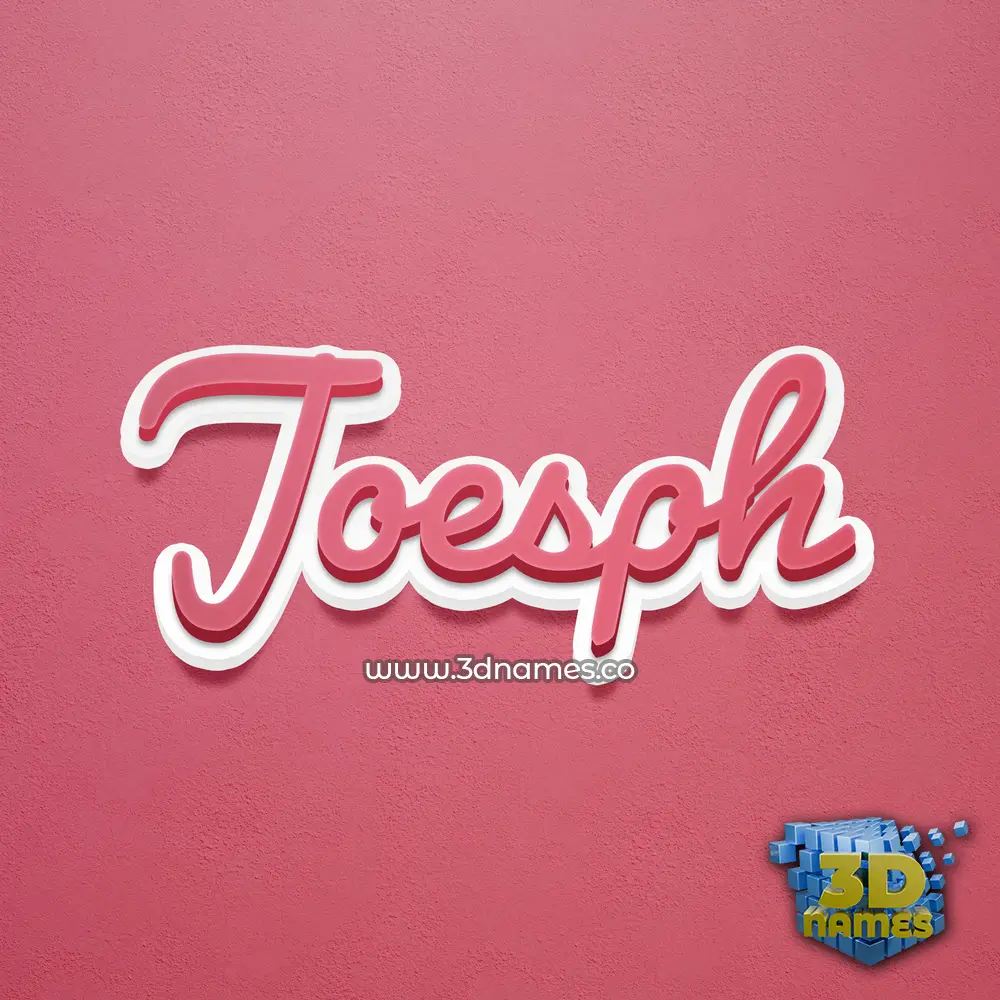 joesph in Red Scribble style - 3D name wallpaper