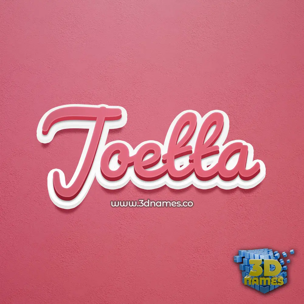 joetta in Red Scribble style - 3D name wallpaper