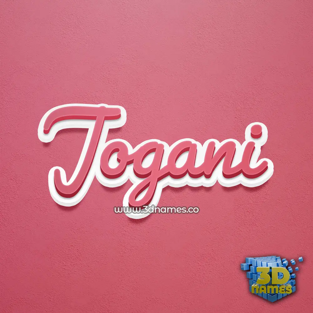 jogani in Red Scribble style - 3D name wallpaper