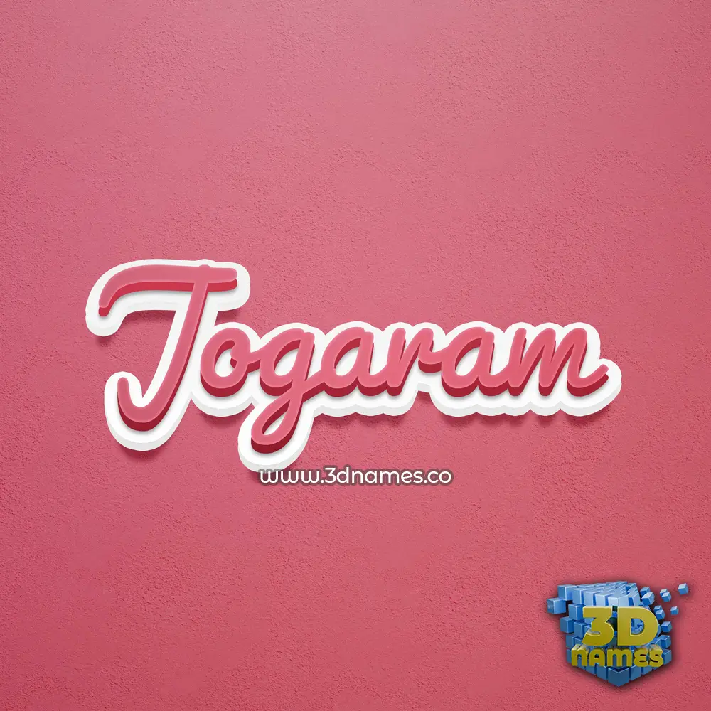 jogaram in Red Scribble style - 3D name wallpaper