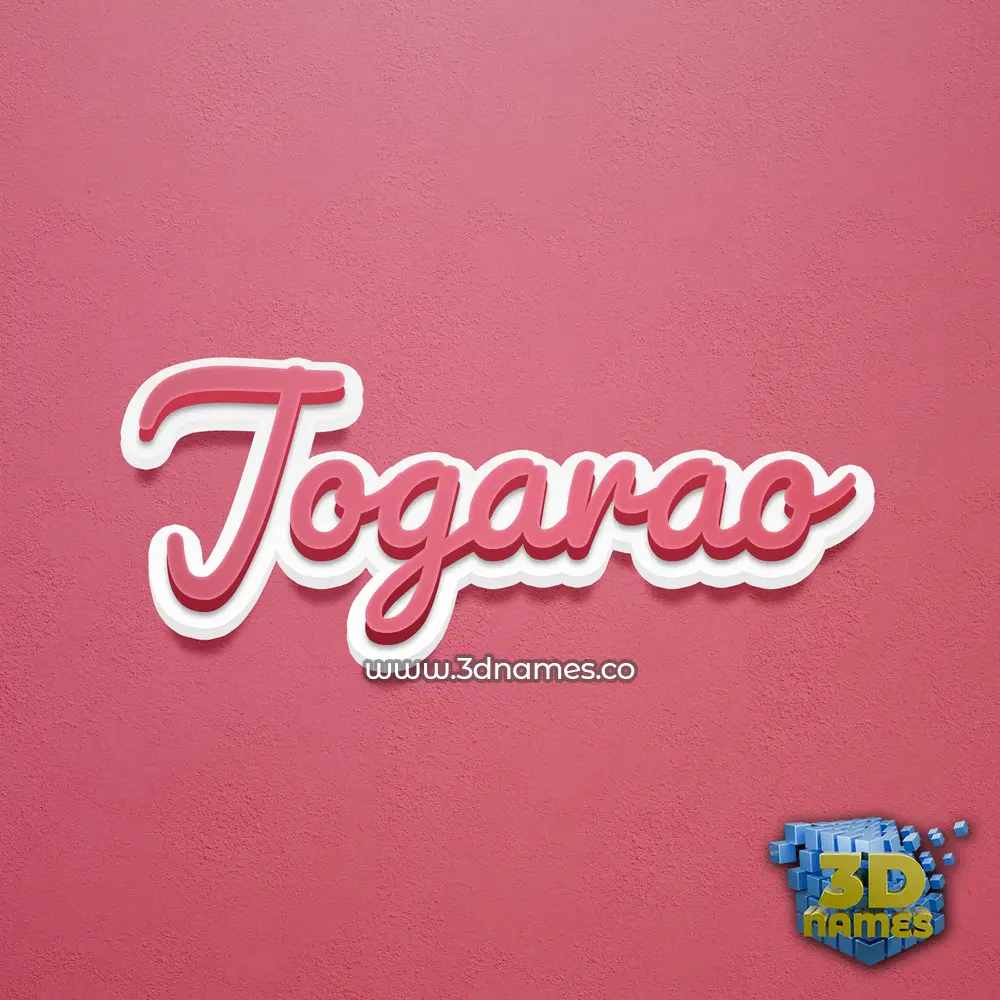 jogarao in Red Scribble style - 3D name wallpaper