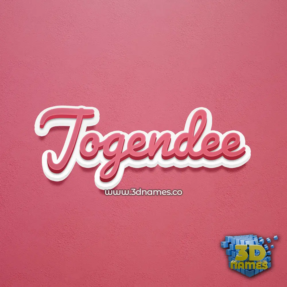 jogendee in Red Scribble style - 3D name wallpaper