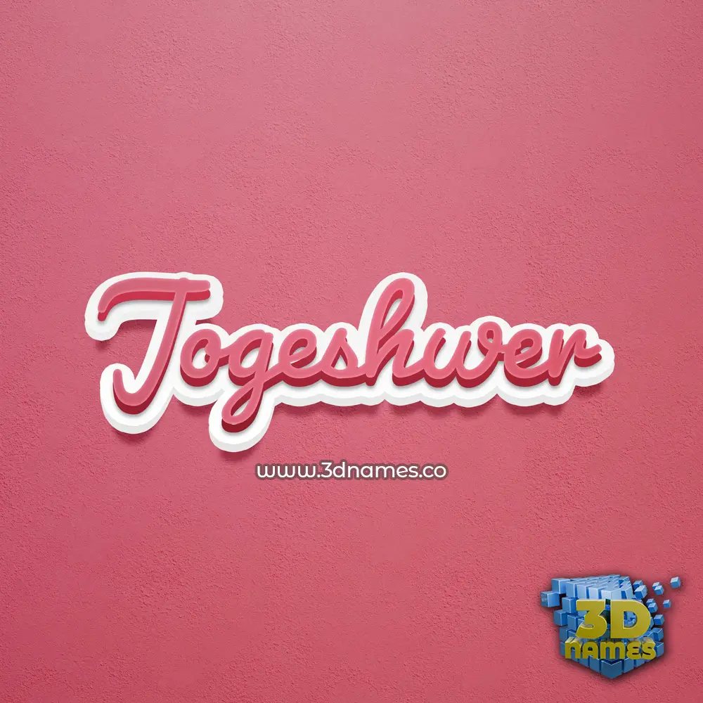 jogeshwer in Red Scribble style - 3D name wallpaper