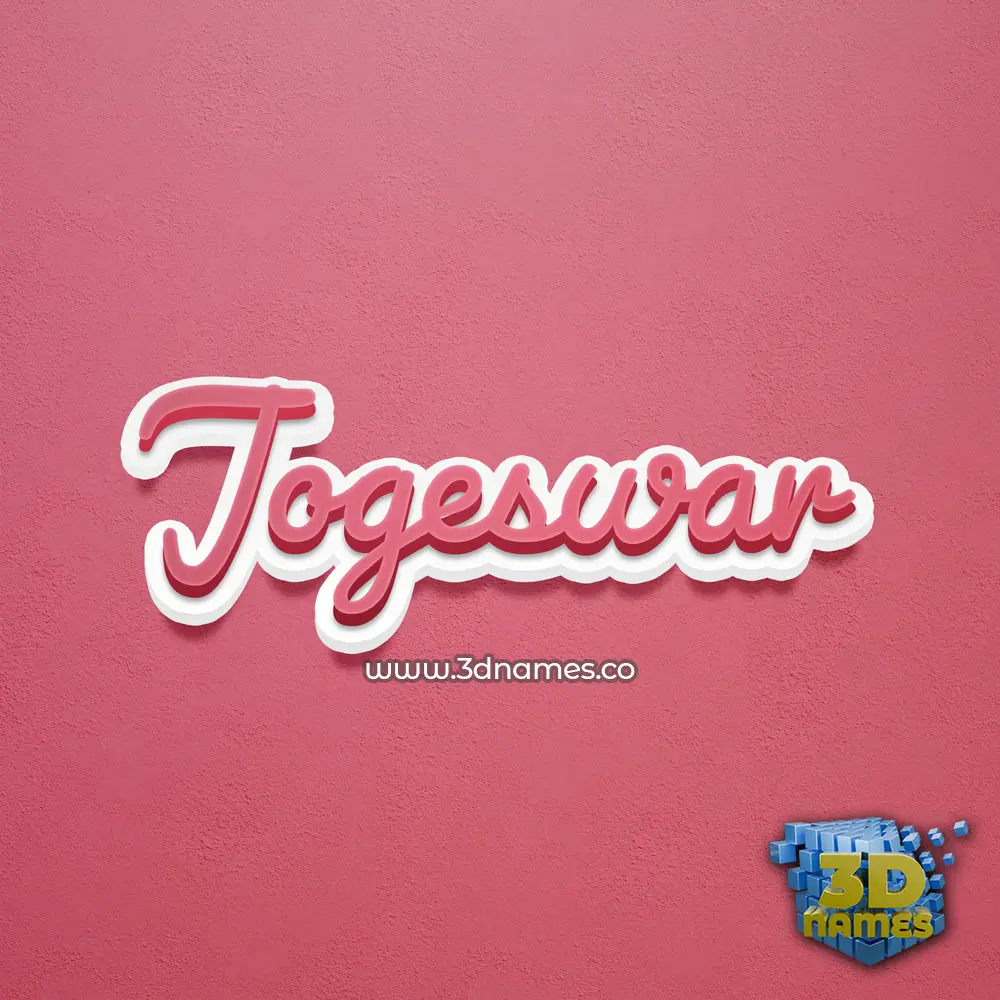 jogeswar in Red Scribble style - 3D name wallpaper