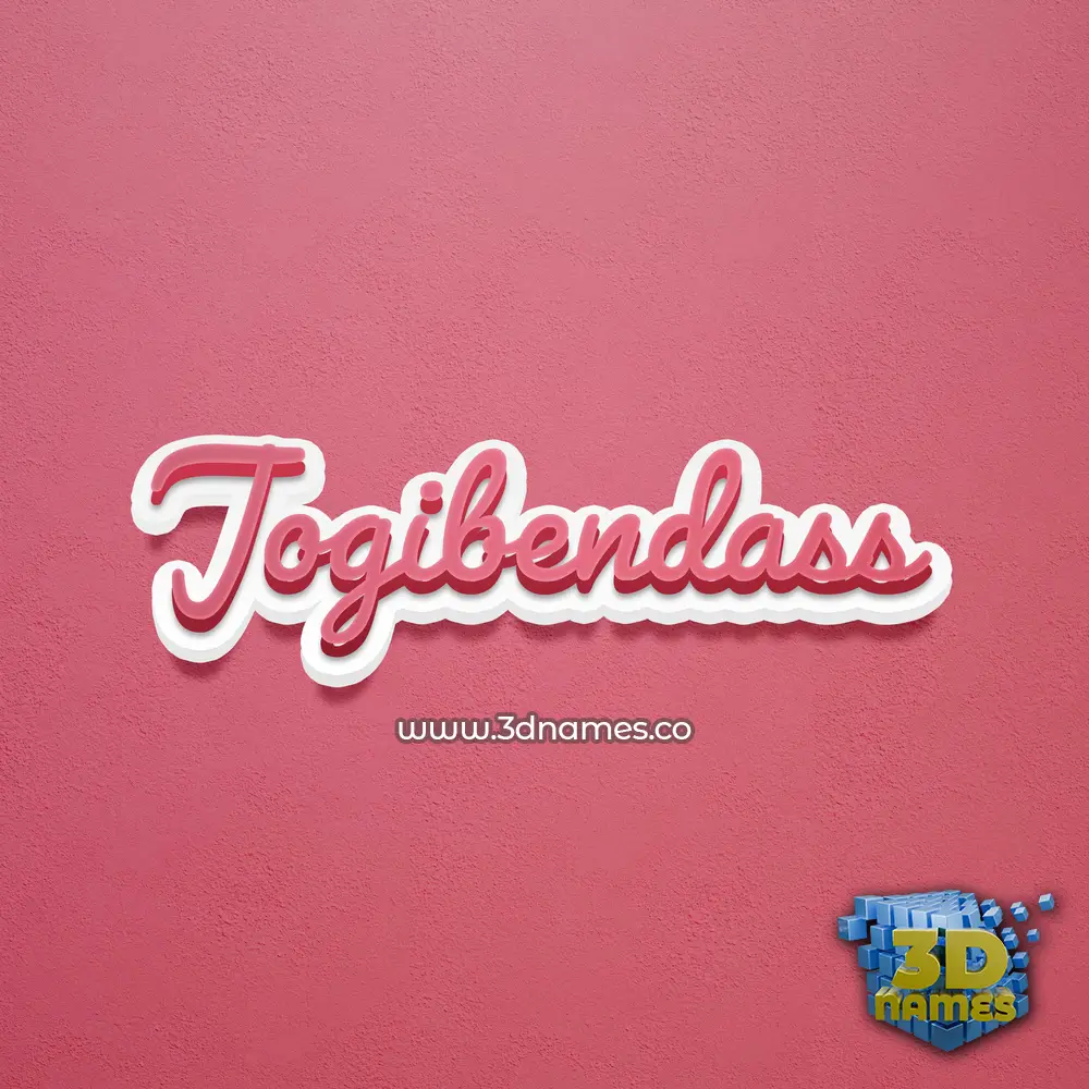 jogibendass in Red Scribble style - 3D name wallpaper