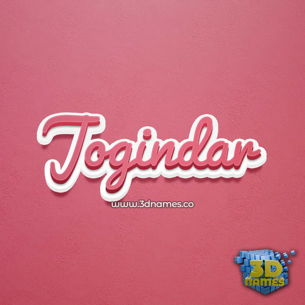 jogindar in Red Scribble style - 3D name wallpaper