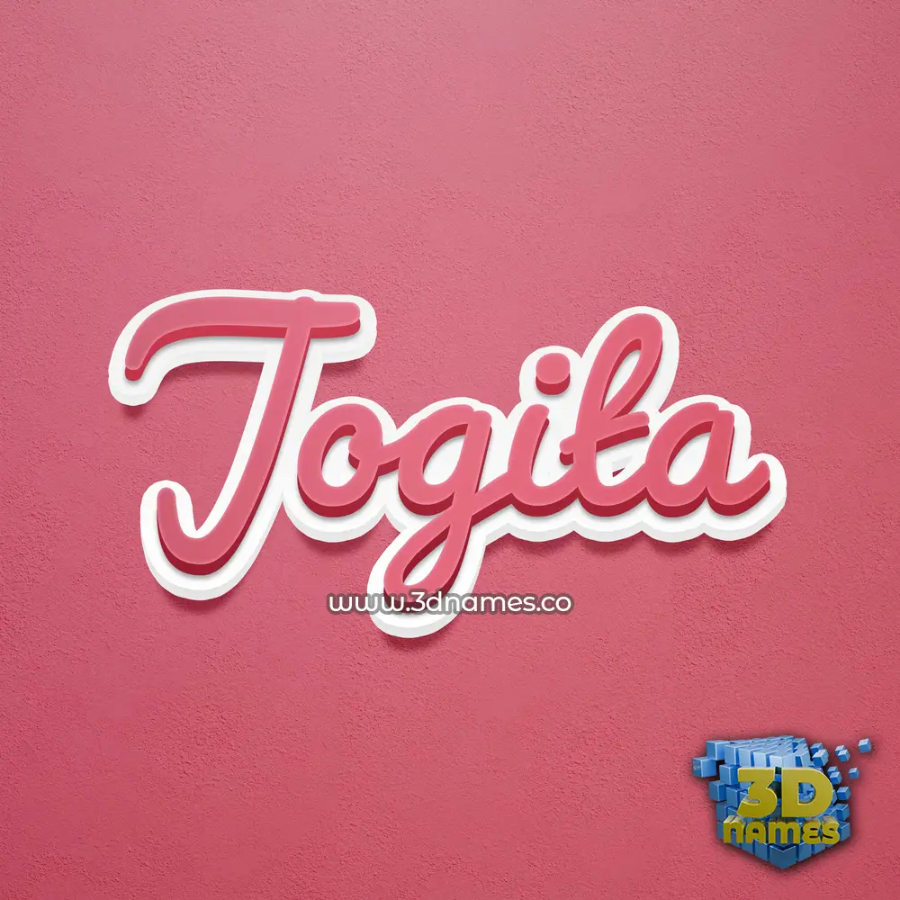 jogita in Red Scribble style - 3D name wallpaper