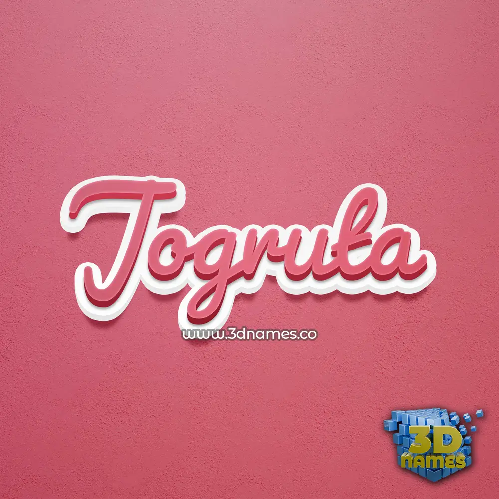 jogruta in Red Scribble style - 3D name wallpaper