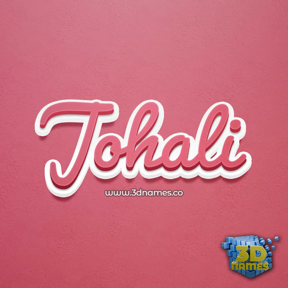johali in Red Scribble style - 3D name wallpaper