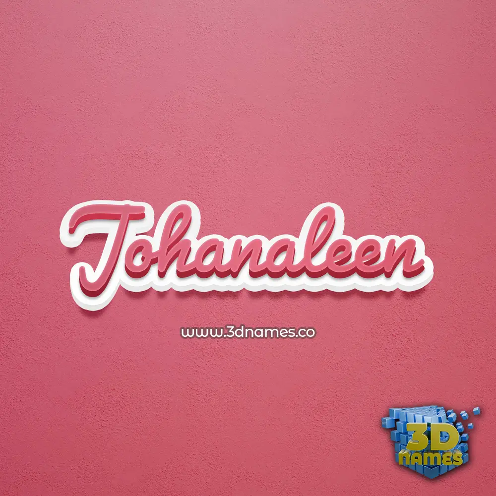 johanaleen in Red Scribble style - 3D name wallpaper
