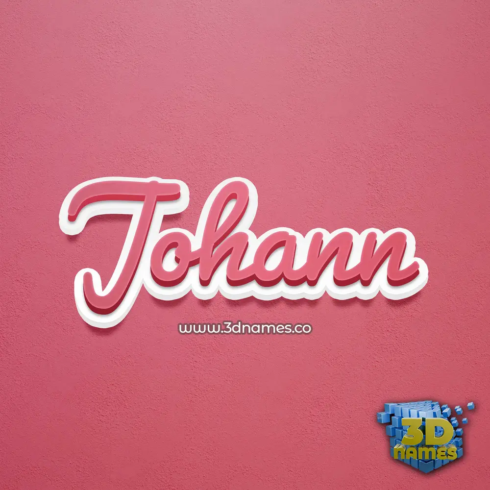 johann in Red Scribble style - 3D name wallpaper