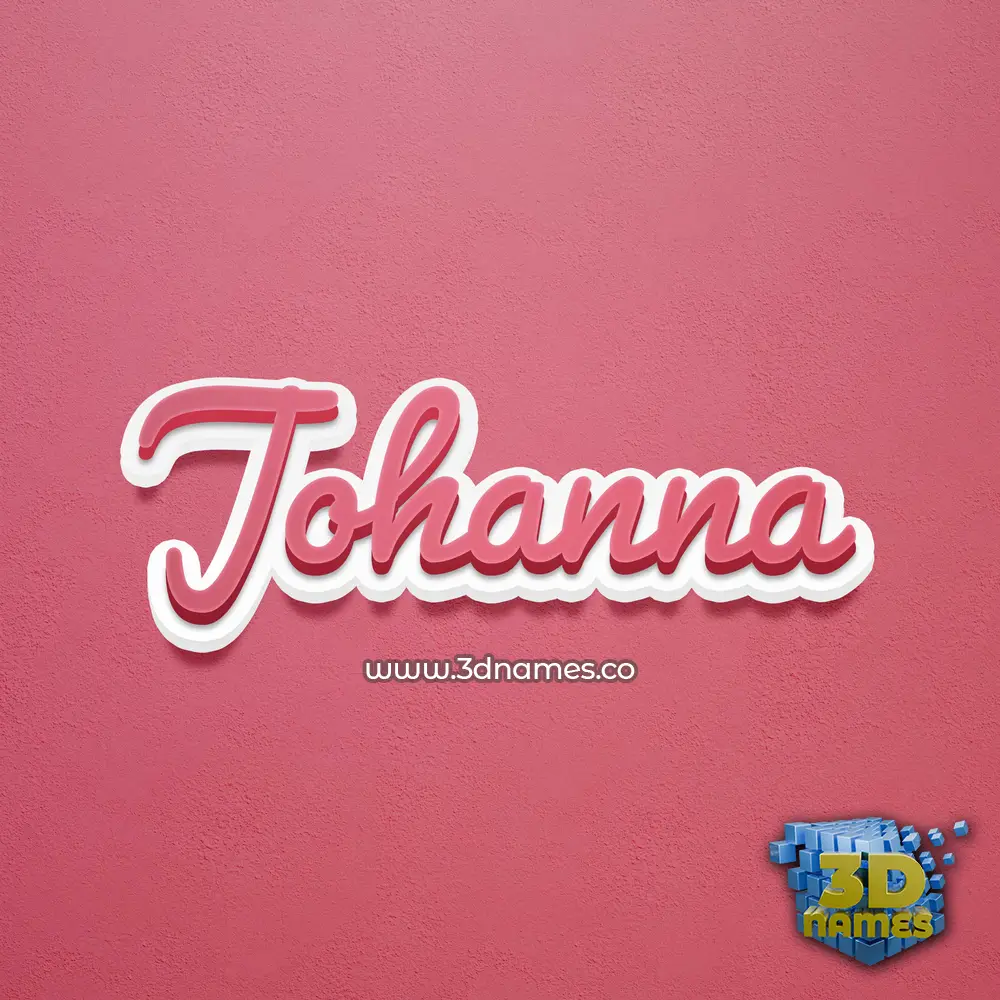johanna in Red Scribble style - 3D name wallpaper