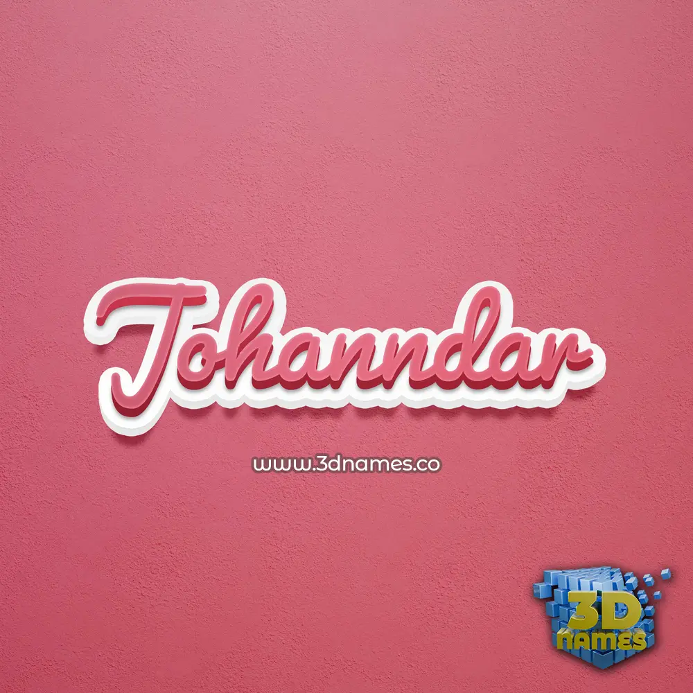 johanndar in Red Scribble style - 3D name wallpaper