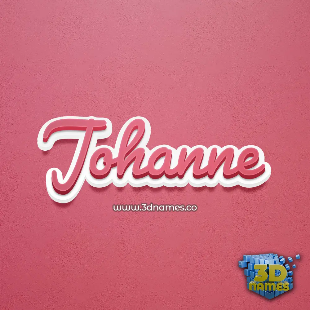 johanne in Red Scribble style - 3D name wallpaper
