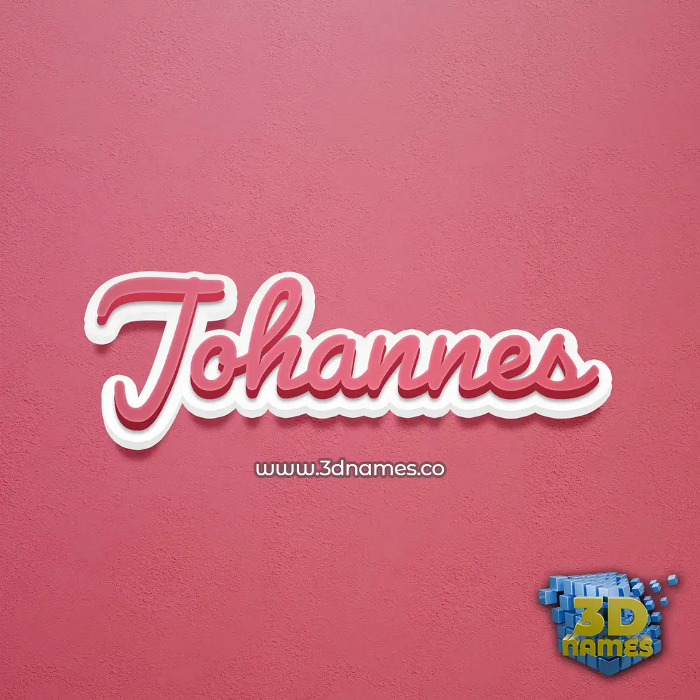 johannes in Red Scribble style - 3D name wallpaper
