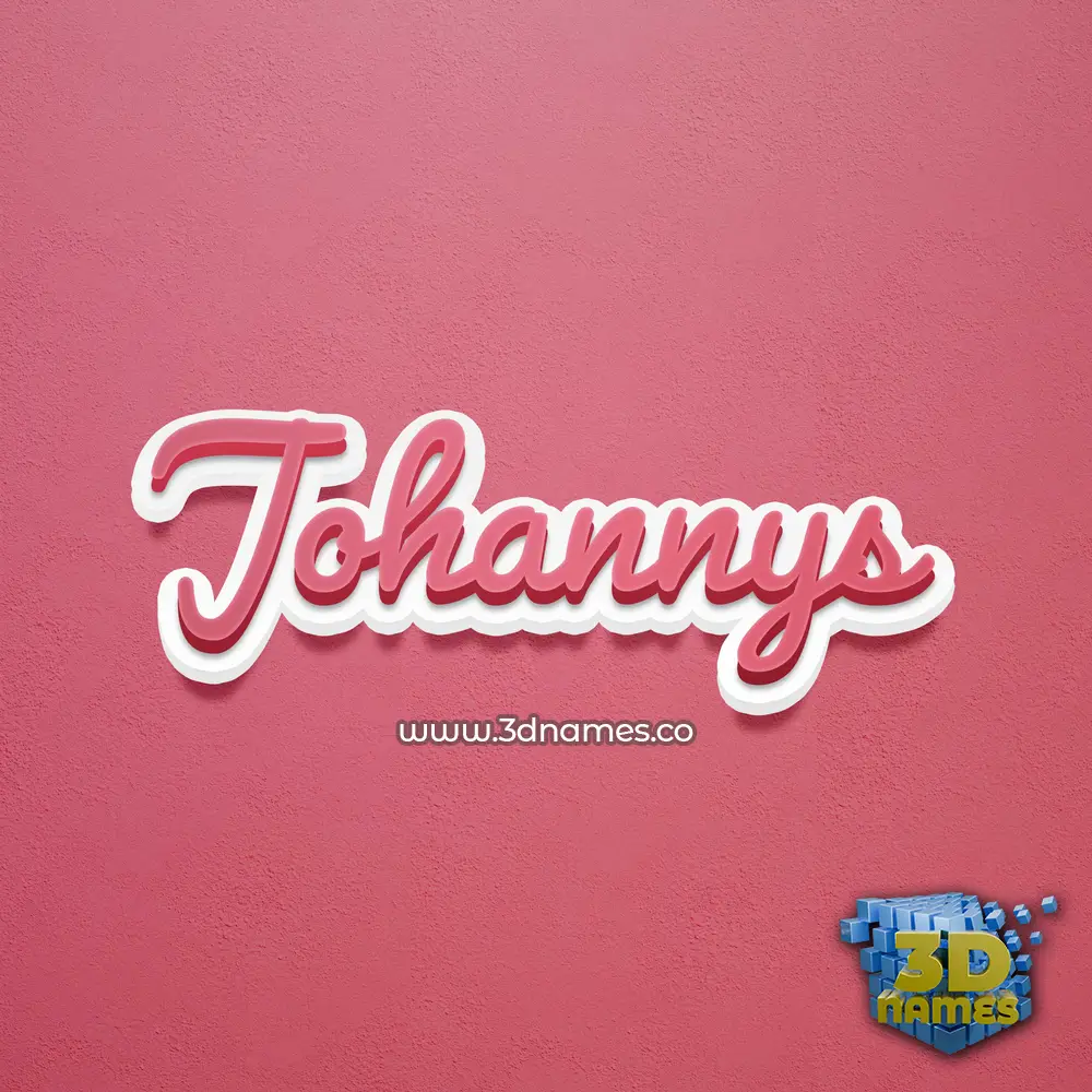 johannys in Red Scribble style - 3D name wallpaper