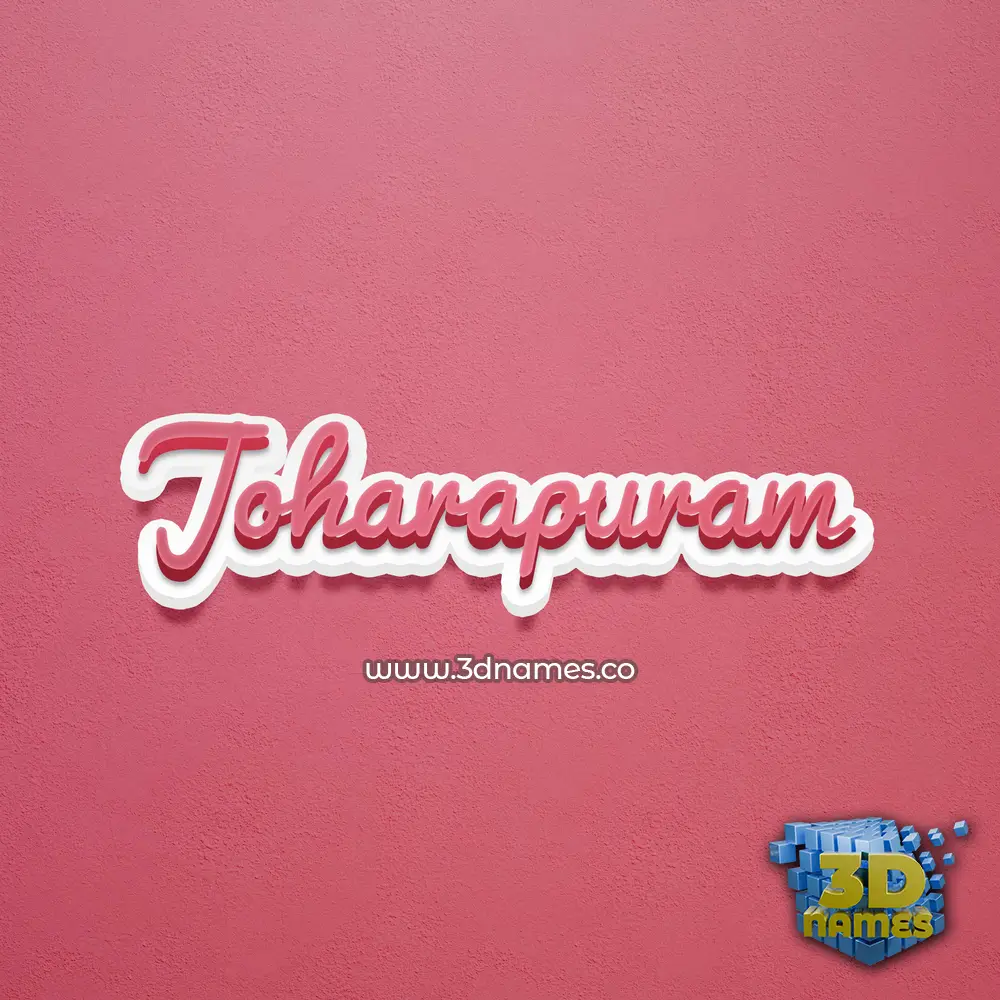 joharapuram in Red Scribble style - 3D name wallpaper