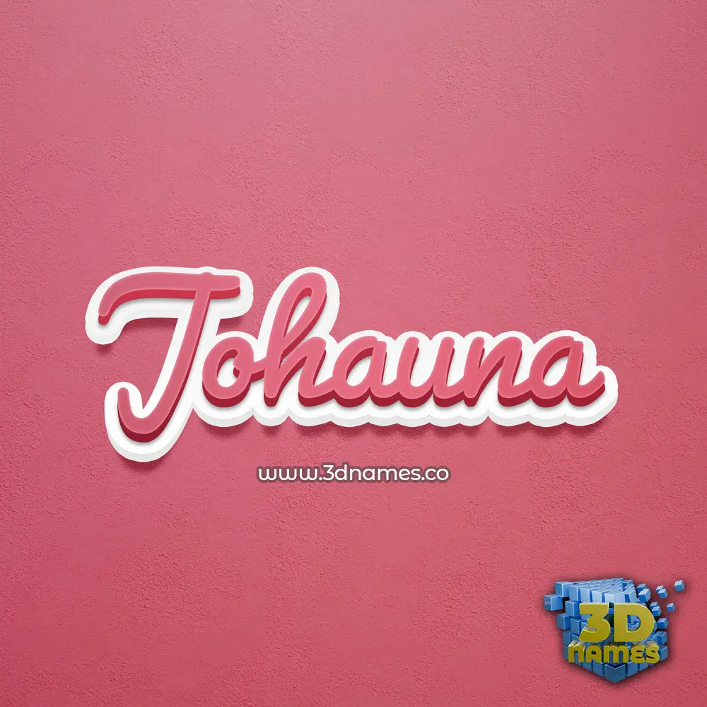 johauna in Red Scribble style - 3D name wallpaper