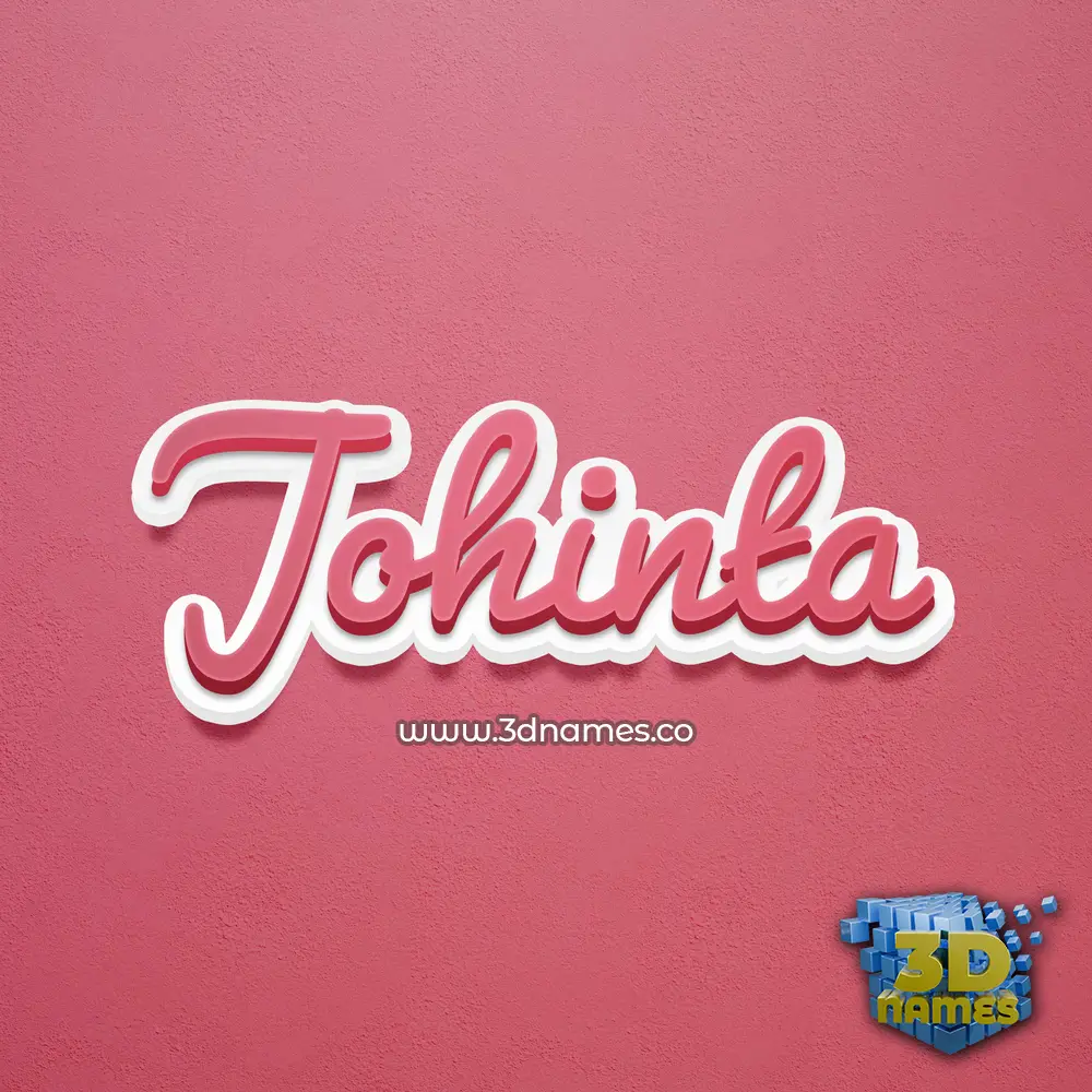 johinta in Red Scribble style - 3D name wallpaper