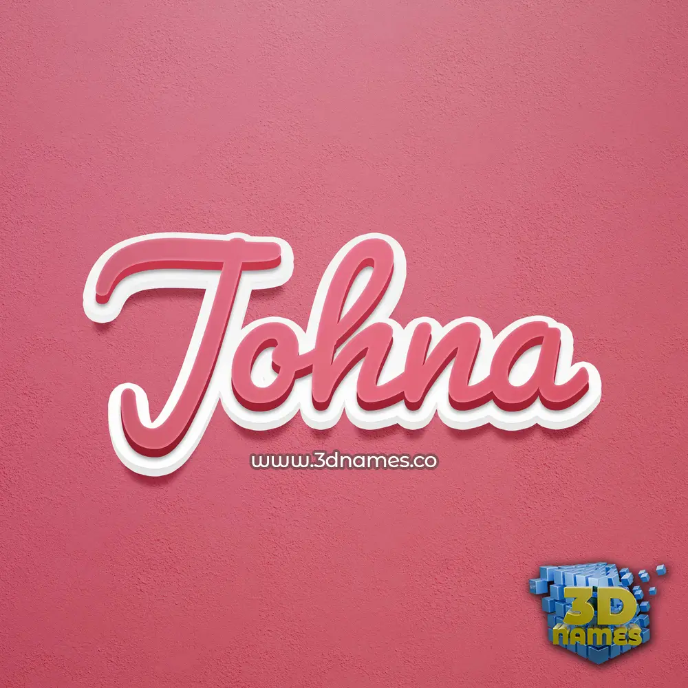 johna in Red Scribble style - 3D name wallpaper