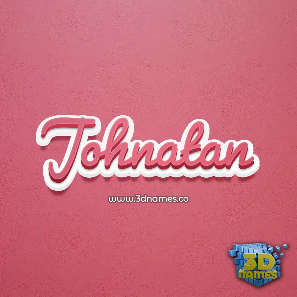 johnatan in Red Scribble style - 3D name wallpaper