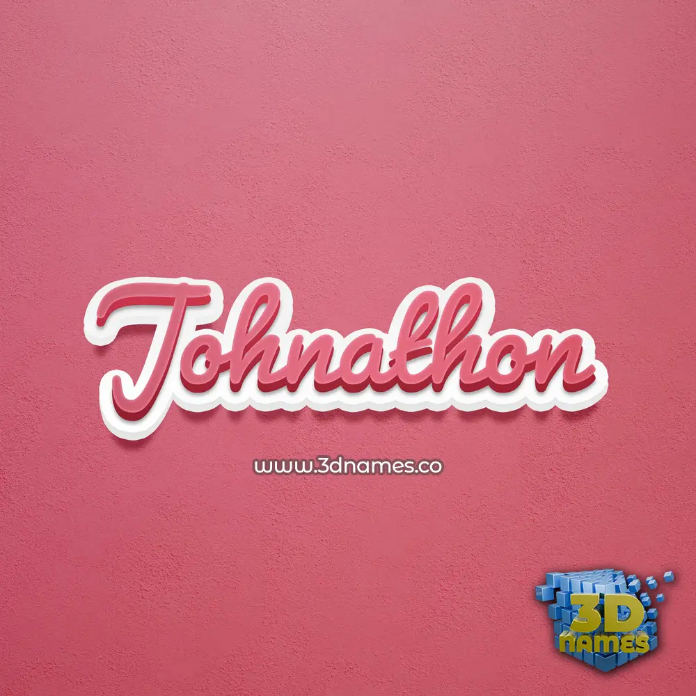 johnathon in Red Scribble style - 3D name wallpaper