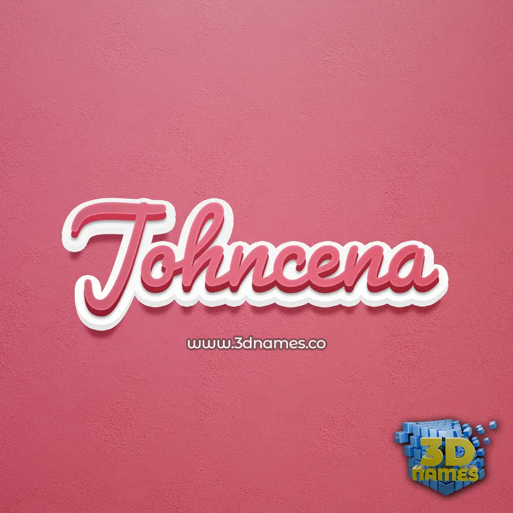 johncena in Red Scribble style - 3D name wallpaper