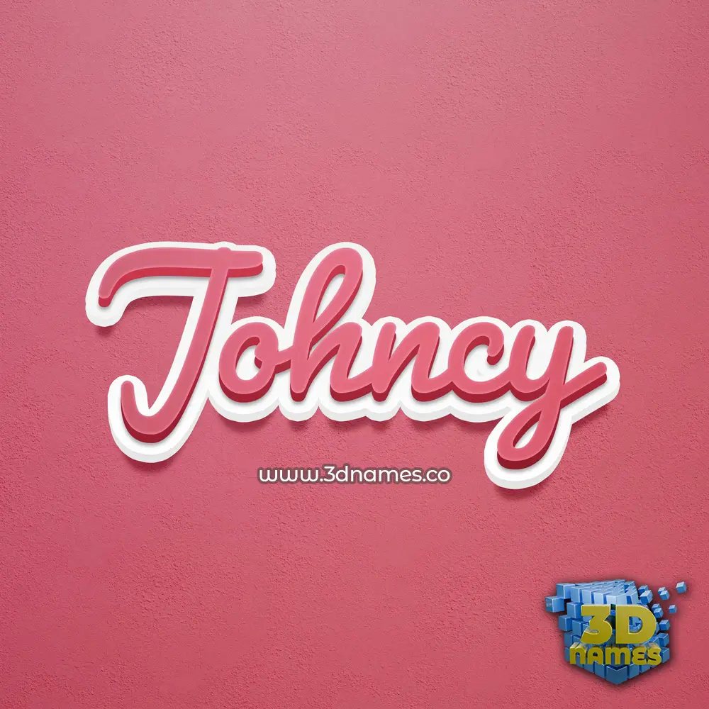 johncy in Red Scribble style - 3D name wallpaper