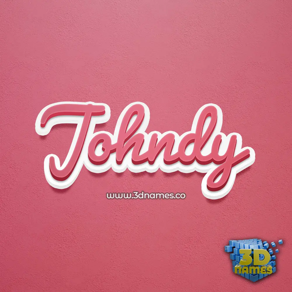 johndy in Red Scribble style - 3D name wallpaper