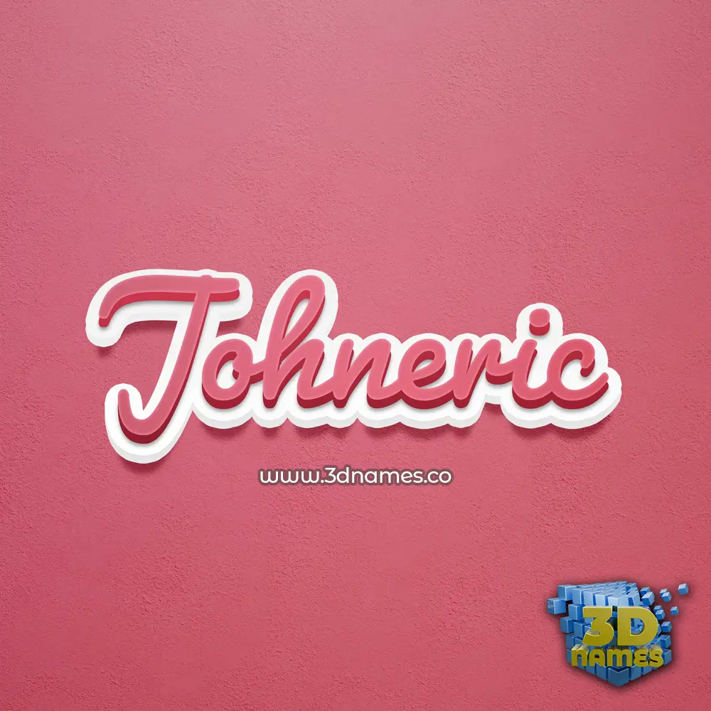 johneric in Red Scribble style - 3D name wallpaper