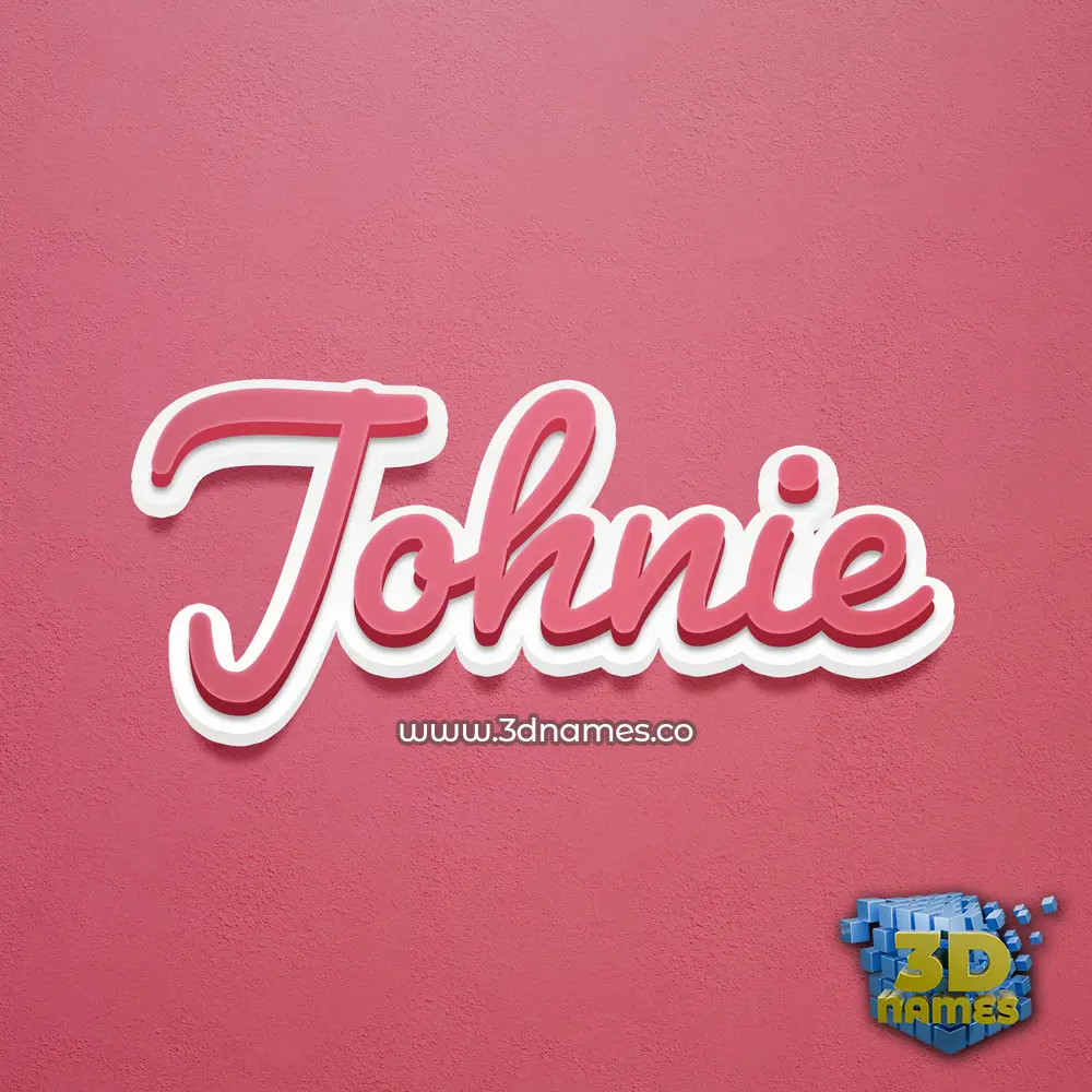 johnie in Red Scribble style - 3D name wallpaper