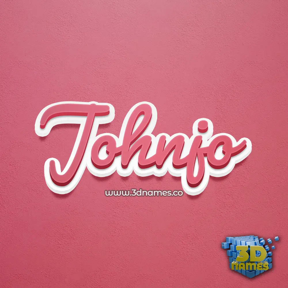 johnjo in Red Scribble style - 3D name wallpaper