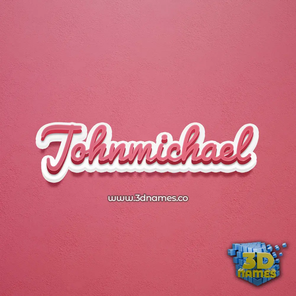 johnmichael in Red Scribble style - 3D name wallpaper