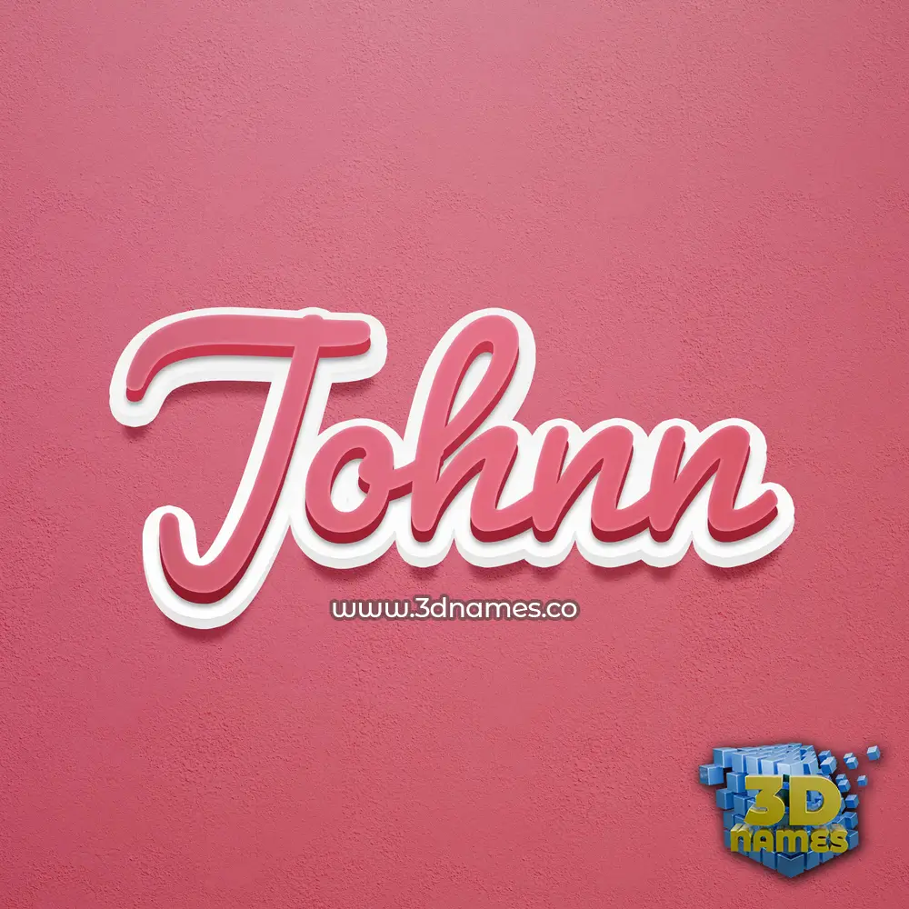 johnn in Red Scribble style - 3D name wallpaper