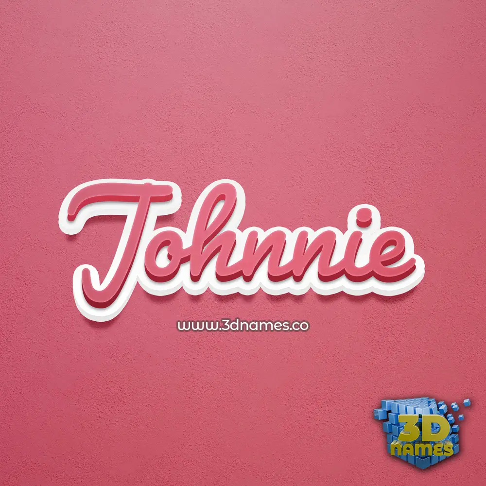johnnie in Red Scribble style - 3D name wallpaper