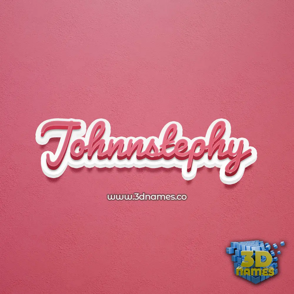 johnnstephy in Red Scribble style - 3D name wallpaper