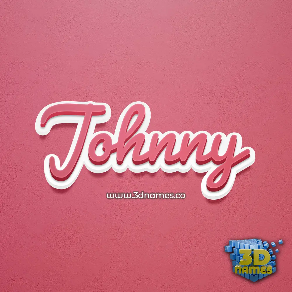 johnny in Red Scribble style - 3D name wallpaper