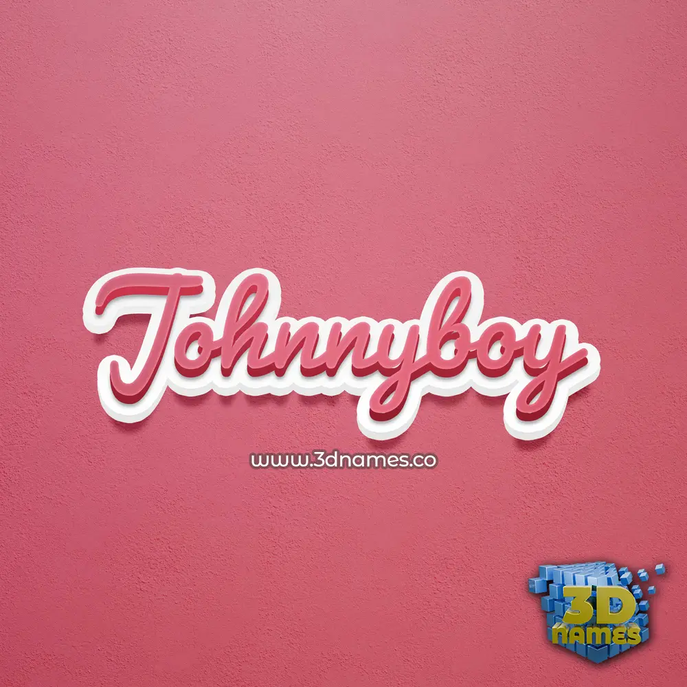 johnnyboy in Red Scribble style - 3D name wallpaper