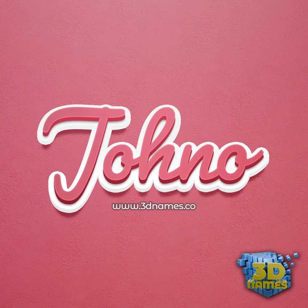 johno in Red Scribble style - 3D name wallpaper