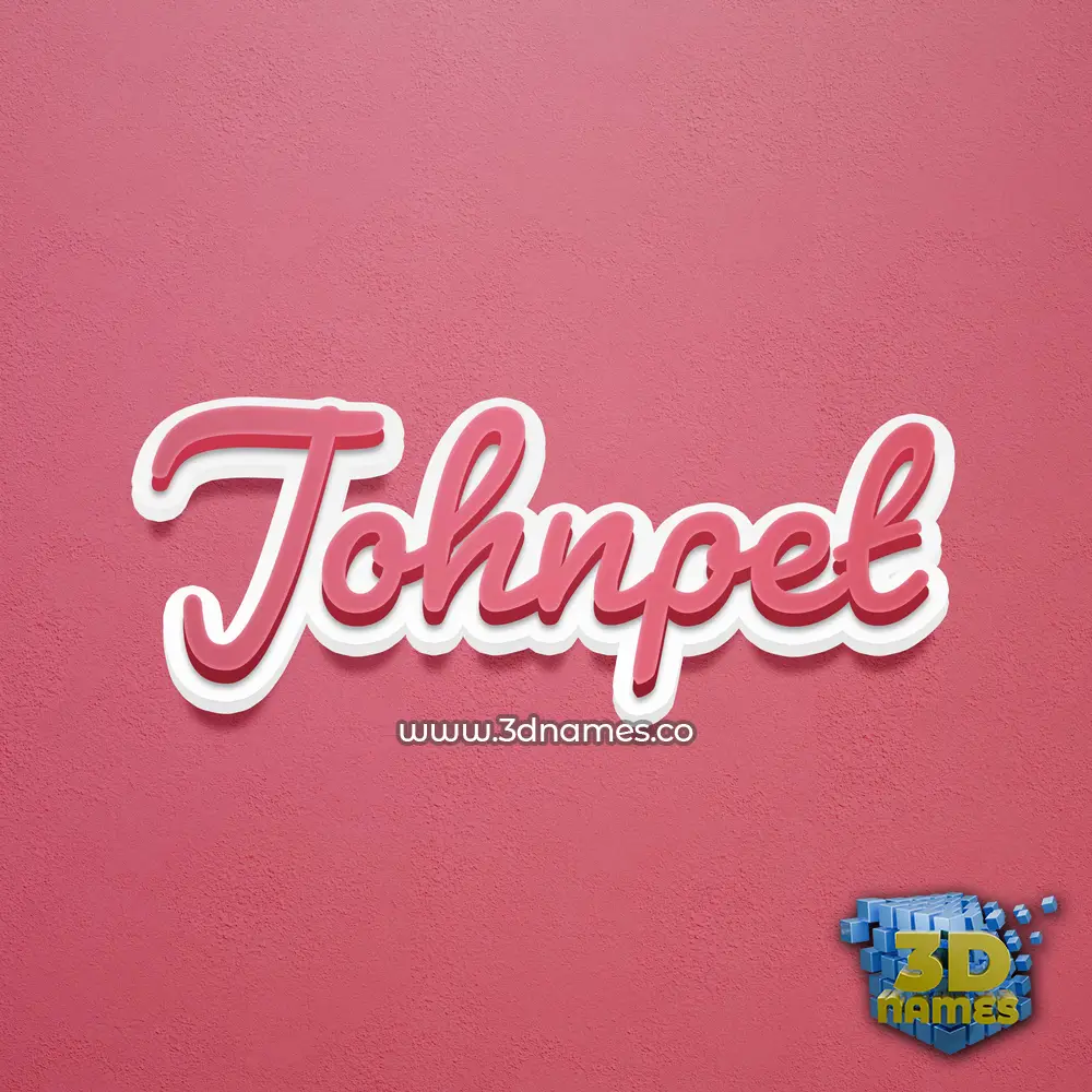 johnpet in Red Scribble style - 3D name wallpaper