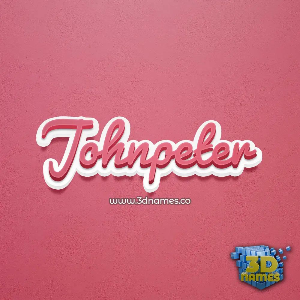 johnpeter in Red Scribble style - 3D name wallpaper