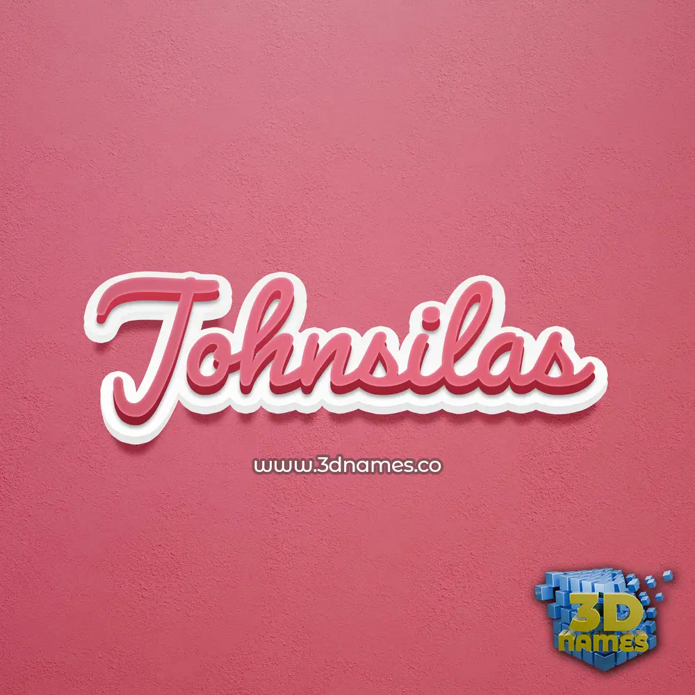 johnsilas in Red Scribble style - 3D name wallpaper