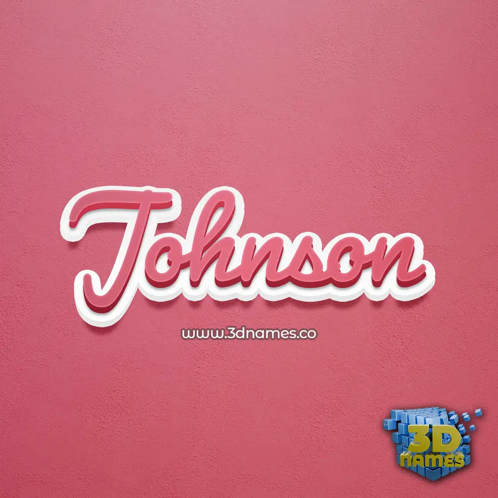 johnson in Red Scribble style - 3D name wallpaper